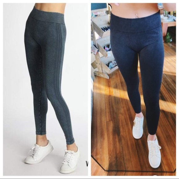 Take Me With You Leggings-Vintage Denim - Picture 2 of 3